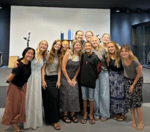 Our team with the boy who gave his life to Jesus at church!